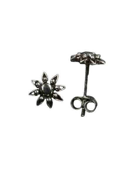 Cercei mici cu surub si tija, din argint Soare 6mm