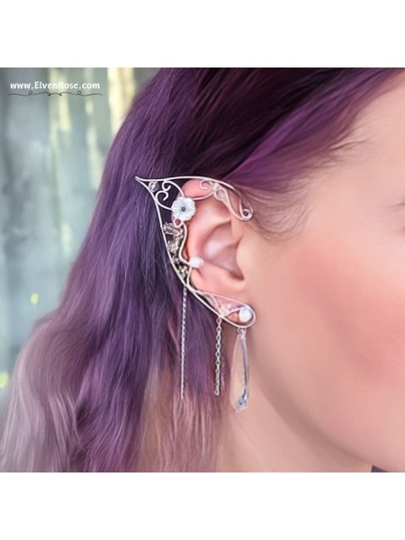 Cercel pe ureche lucrat manual – Ureche de Elf Elven Bride