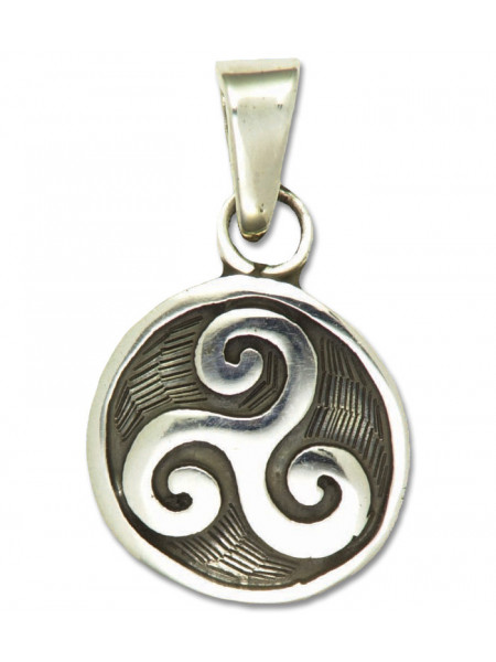 Pandantiv amuleta din argint pentru cunoastere si inspiratie Rob Ray Simboluri Mistice - Triskelion