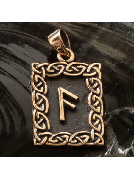 Pandantiv bronz runa Ansuz