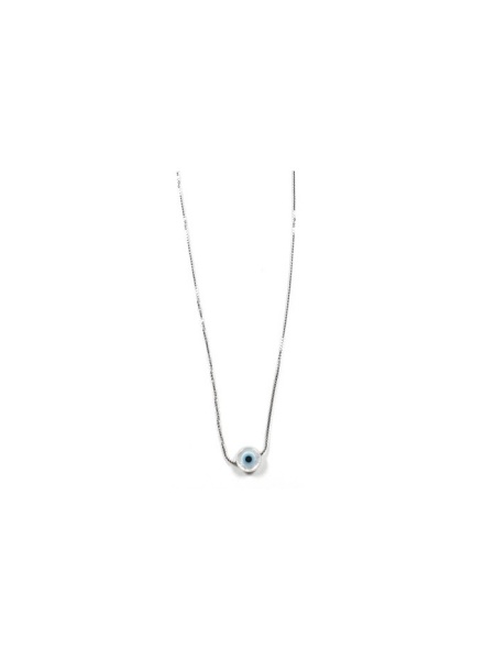 Pandantiv cu lantisor din argint Ochiul Protector (Evil Eye), dimensiune 40+4.5cm