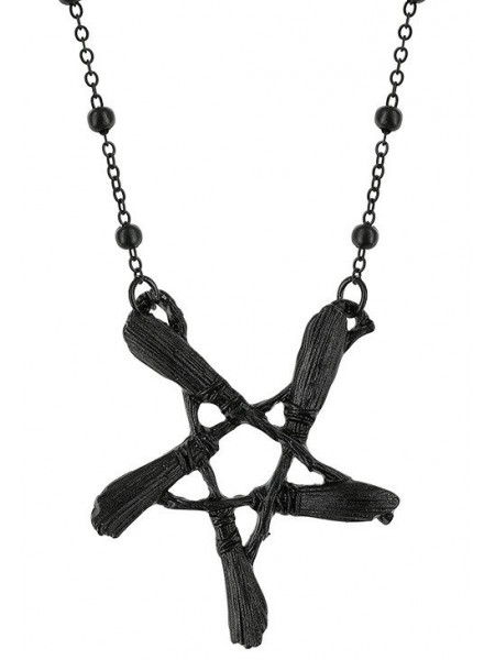 Pandantiv gotic Pentagrama din Maturi - negru