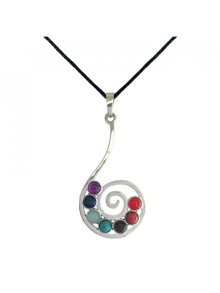 Pandantiv Spirala Celor 7 chakre, talisman pentru Echilibru