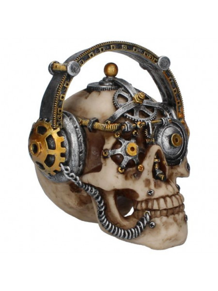 Statueta craniu steampunk Techno Talk 14.5 cm