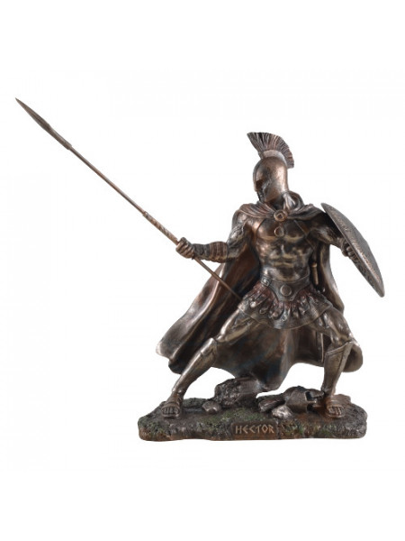 Statueta finisaj bronz Hector - printul troian 23 cm