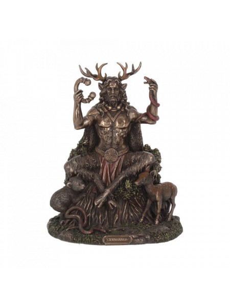 Statueta zeul celtic Cernunnos si regatul sau, 23 cm