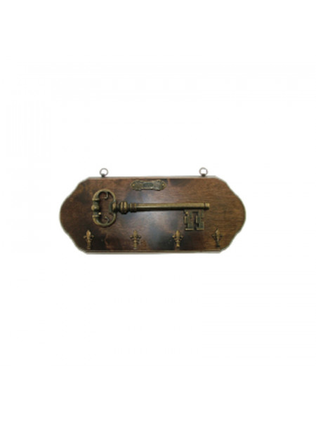 Suport de chei medieval din lemn Cheia Castelului 33 cm