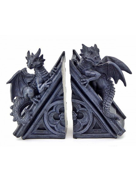 Suport lateral de cărți cu dragoni - book end- Păzitorii cunoașterii 20 cm