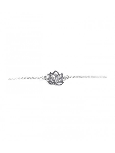 Bratara argint Floare de Lotus 15,5 cm