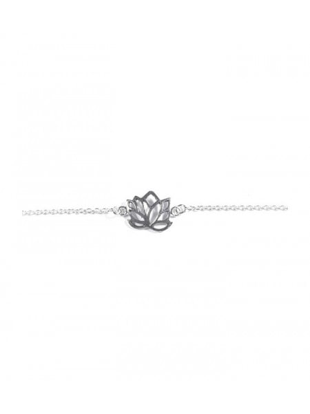 Bratara argint Floare de Lotus 15,5 cm