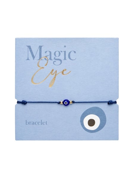 Bratara Textila Ajustabila cu Evil Eye – Blue Magic Eye, Talisman pentru Protectie
