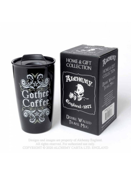 Cana termos cu capac pentru cafea Gothee Coffee 15 cm, 360 ml