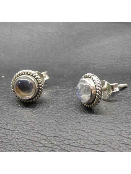 Cercei studs argint Piatra Lunii