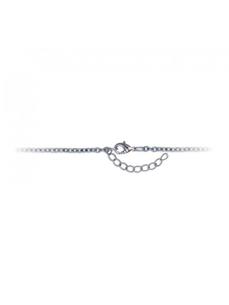 Lantisor placat cu argint zale rotunde 46 cm