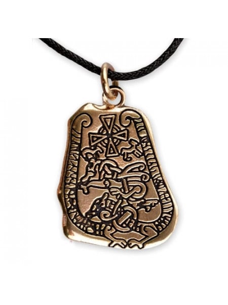 Pandantiv bronz Piatra cu Rune 3.1cm