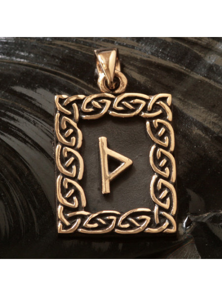 Pandantiv bronz runa Thurisaz - Img 1