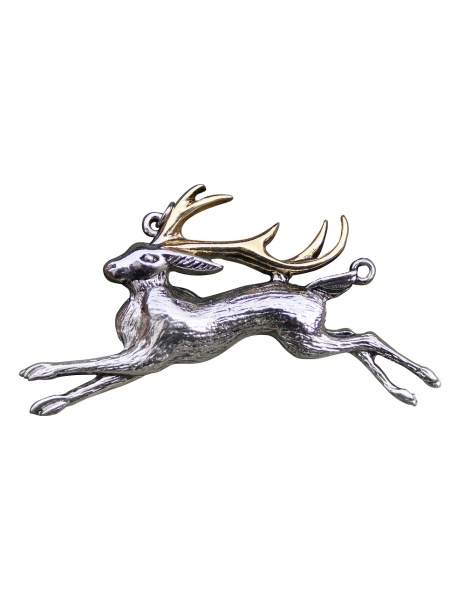 Pandantiv cu lantisor Jackalope, Talisman pentru Putere 4.5 cm