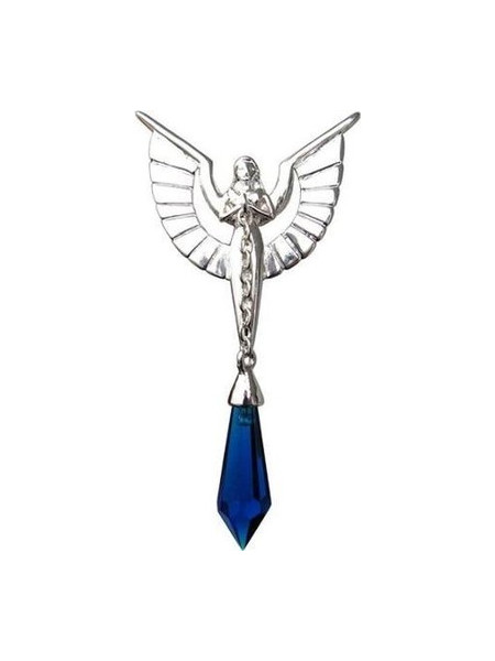 Pandantiv cu lantisor Protectorii cristalelor - Lant angelic, placat cu argint, 5.8 cm