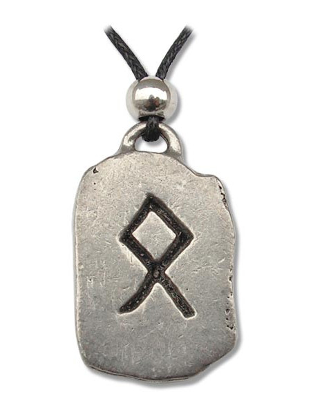 Pandantiv runa Othala, talisman pentru pace, 2.5cm