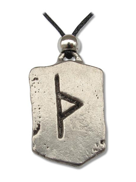 Pandantiv runa Thurisaz, talisman pentru protectie, 2.8 cm