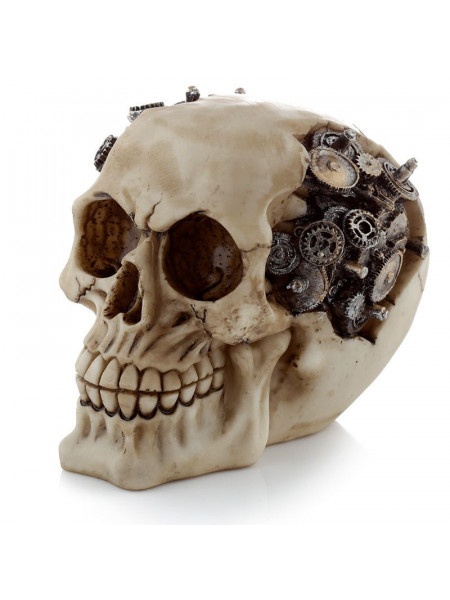 Statueta craniu steampunk Rotite 11.5 cm