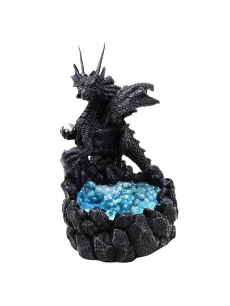 Statueta cu dragon negru Protectorul Adancurilor 14 cm