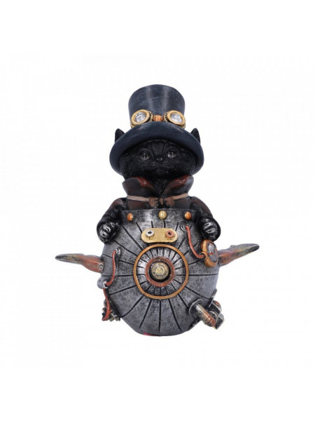 Statueta pisica steampunk Inventatorul Felin 14.5 cm