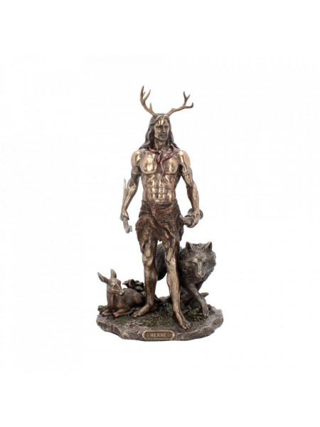 Statueta zeu celtic Herne si animalele 30 cm