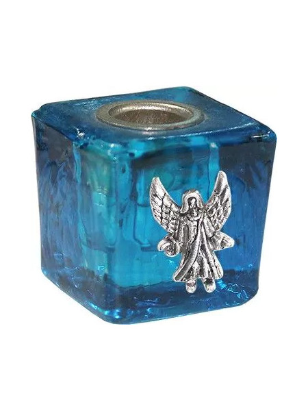 Suport de lumanare cub de sticla, Melchizedek, 3 cm