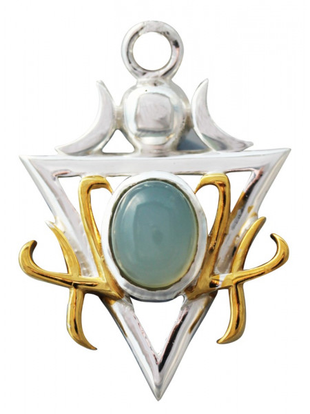 Talisman argint cu calcedonie Fortitudo