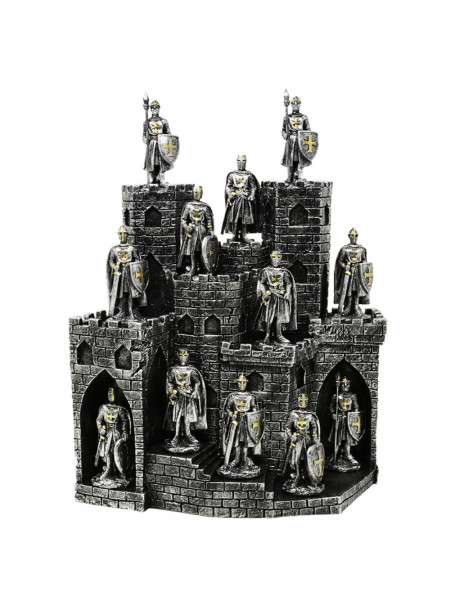 Ansamblu Castel Medieval cu 12 Cavaleri 24 cm