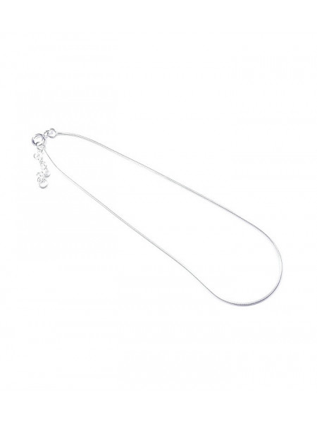 Bratara de picior din argint model sarpe, grosime 1 mm, lungime 23+3 cm