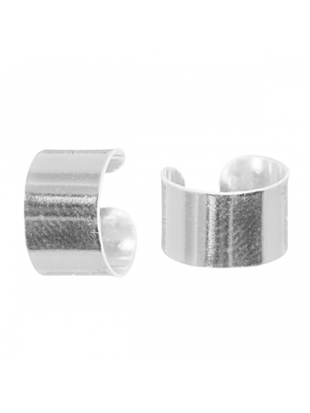 Cercei pe ureche din argint Model simplu, diametru 8.5mm