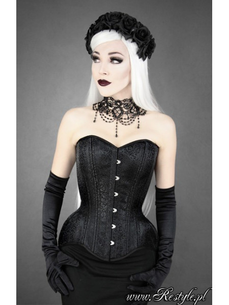 Choker negru Victorian Burlesque