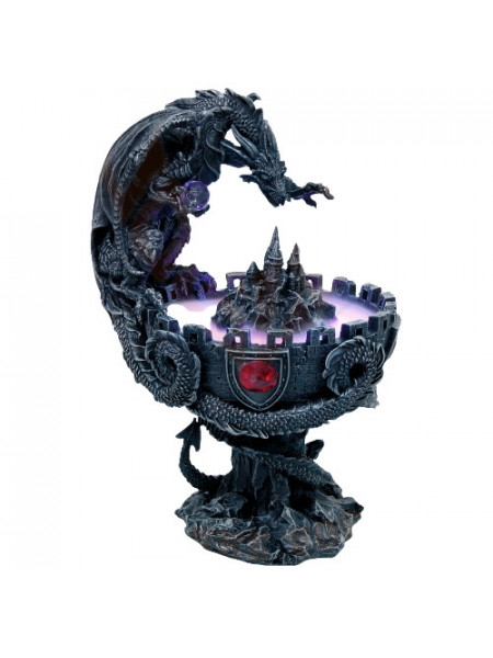 Decoratiune cu led dragon Protectorul Cetatii 36 cm