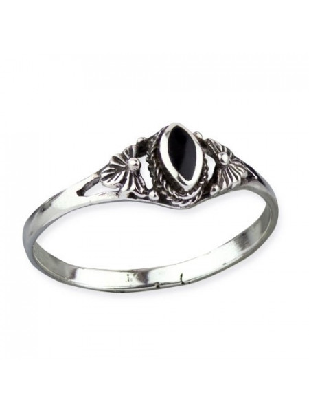 Inel argint cu onix Margarete 0.7cm