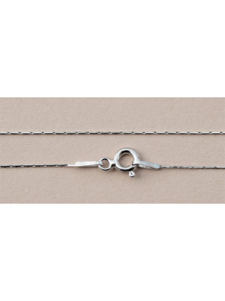 Lantisor argint zale lungi, placat cu rodiu, grosime 0.55 mm