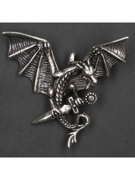 Pandantiv argint Dragon cu sabie
