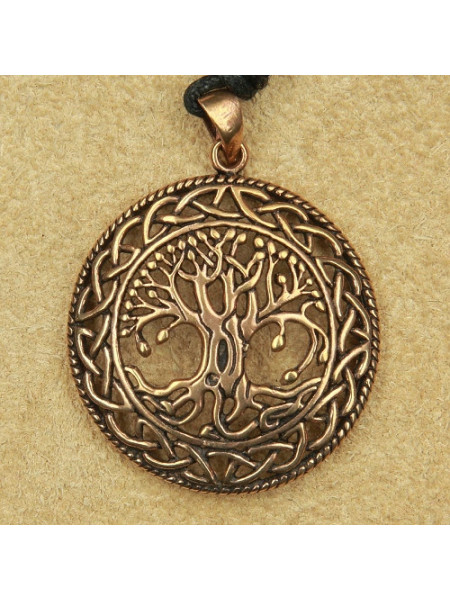 Pandantiv bronz Copacul Vietii cu nod Celtic 4.2cm