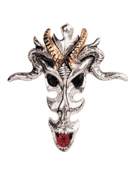 Pandantiv cu lantisor, placat cu argint, Craniu de Dragon, Talisman pentru Prosperitate si Succes