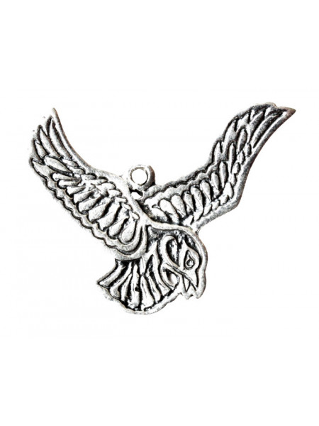 Pandantiv cu lantisor Samhain, placat cu argint, talisman zodiac celtic (25 Oct - 16 Nov), 3.4 cm