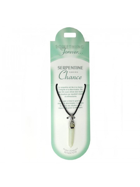 Pandantiv hexagonal cu varf piatra semipretioasa, Serpentin, talisman pentru Protectie