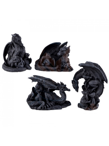 Statueta Dragon cu pui 10cm - Img 1