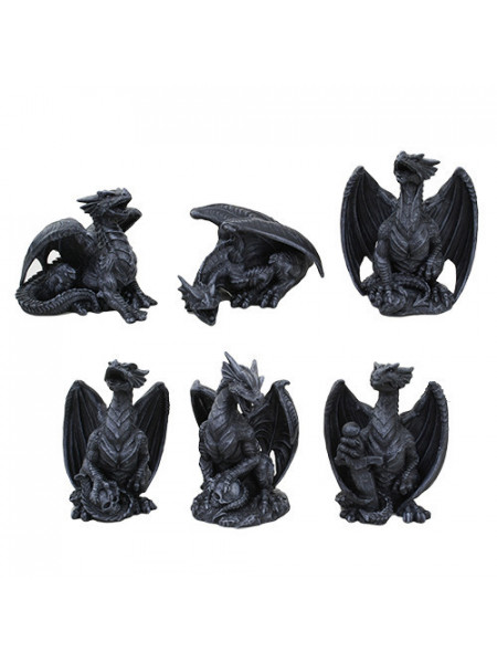 Statueta Dragon negru 10 cm