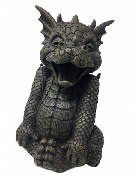 Statueta pentru gradina Dragonel razand 28cm