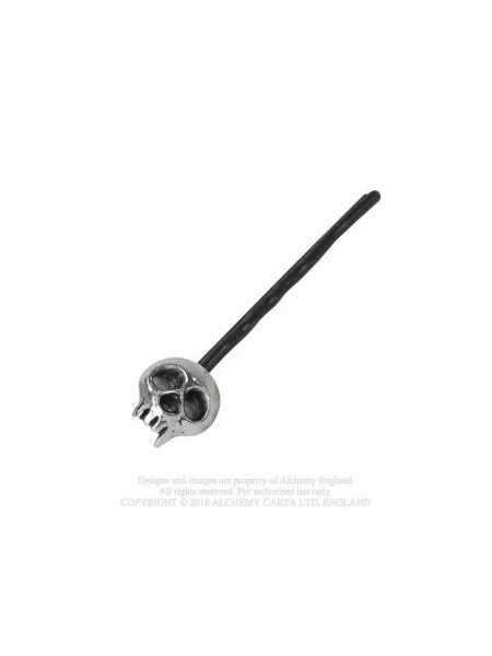 Agrafa cu craniu Skully - negru 6 cm