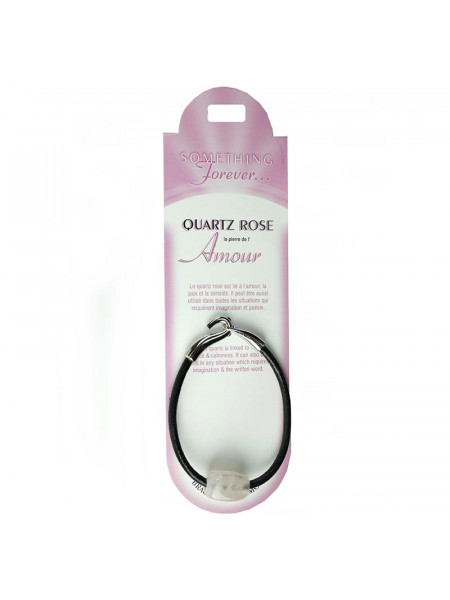 Bratara cu inchizatoare metalica tip carlig si piatra semipretioasa, Quartz Roz