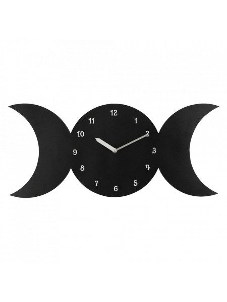 Ceas de perete negru Luna Tripla 57 cm