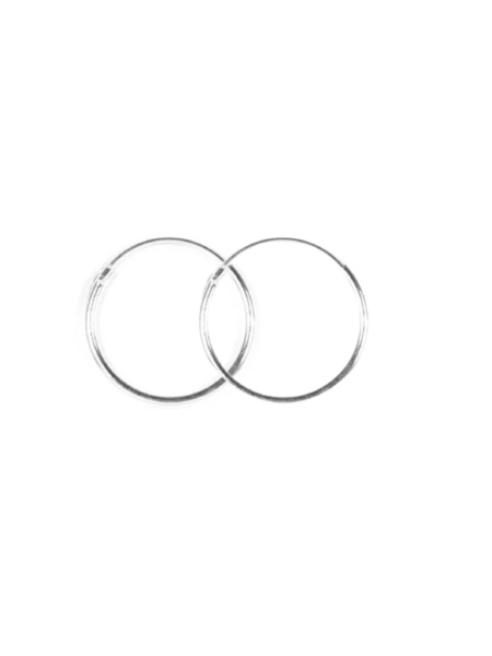 Cercei rotunzi argint Creole simple 16 x 1.2mm