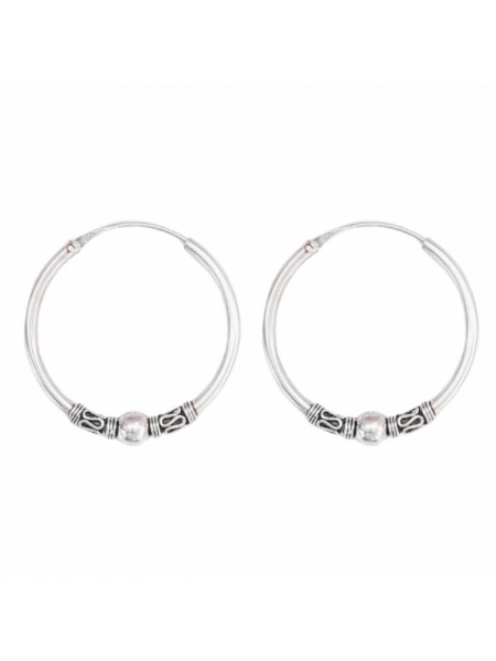 Cercei rotunzi din argint 30 x 2 mm